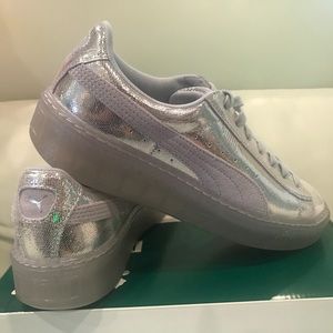 Puma Womens Basket Platform Icelandic Blue